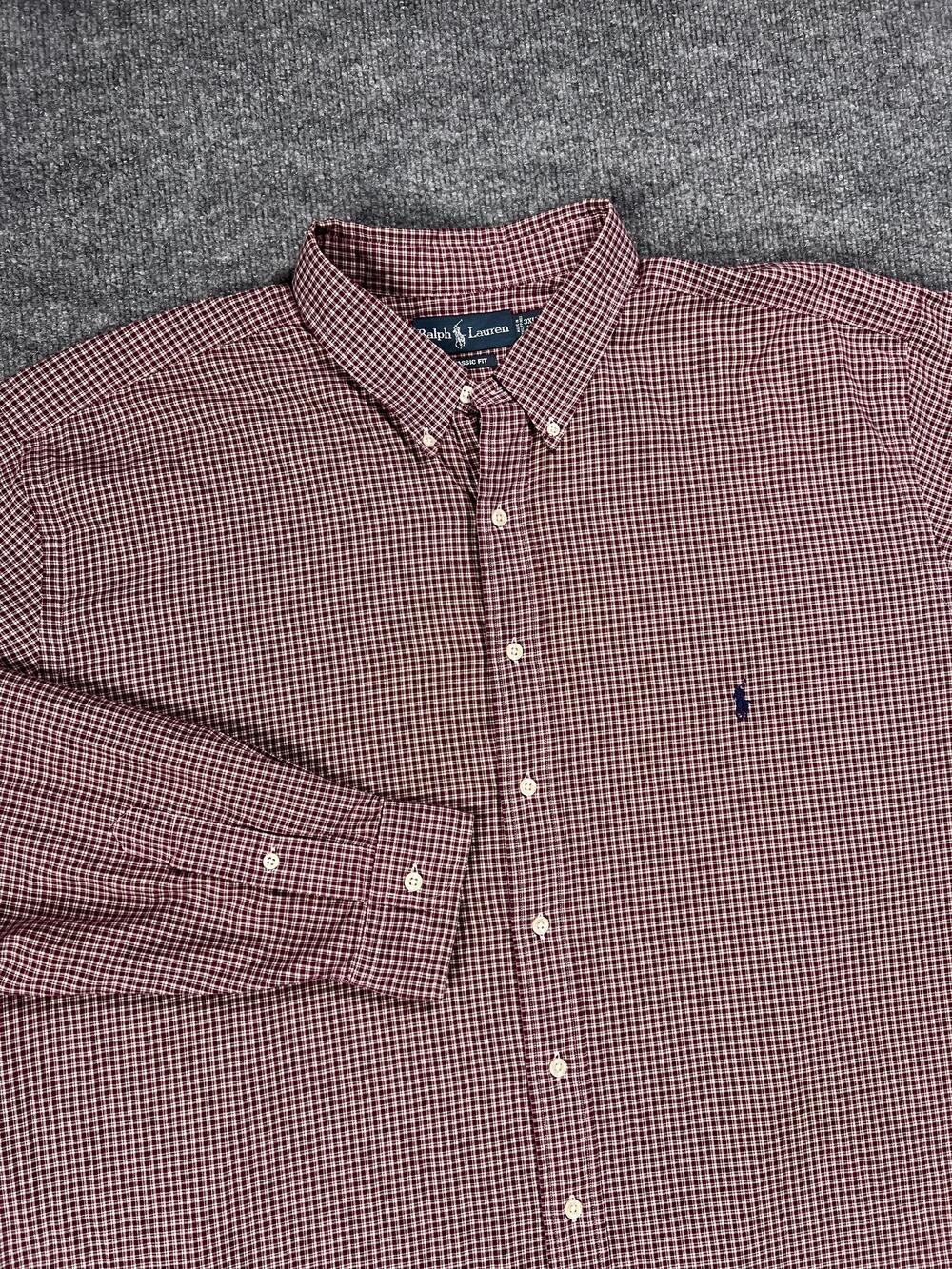 Ralph Lauren Shirt Red Check Classic Fit Button Down Long Sleeve Mens 3XLT